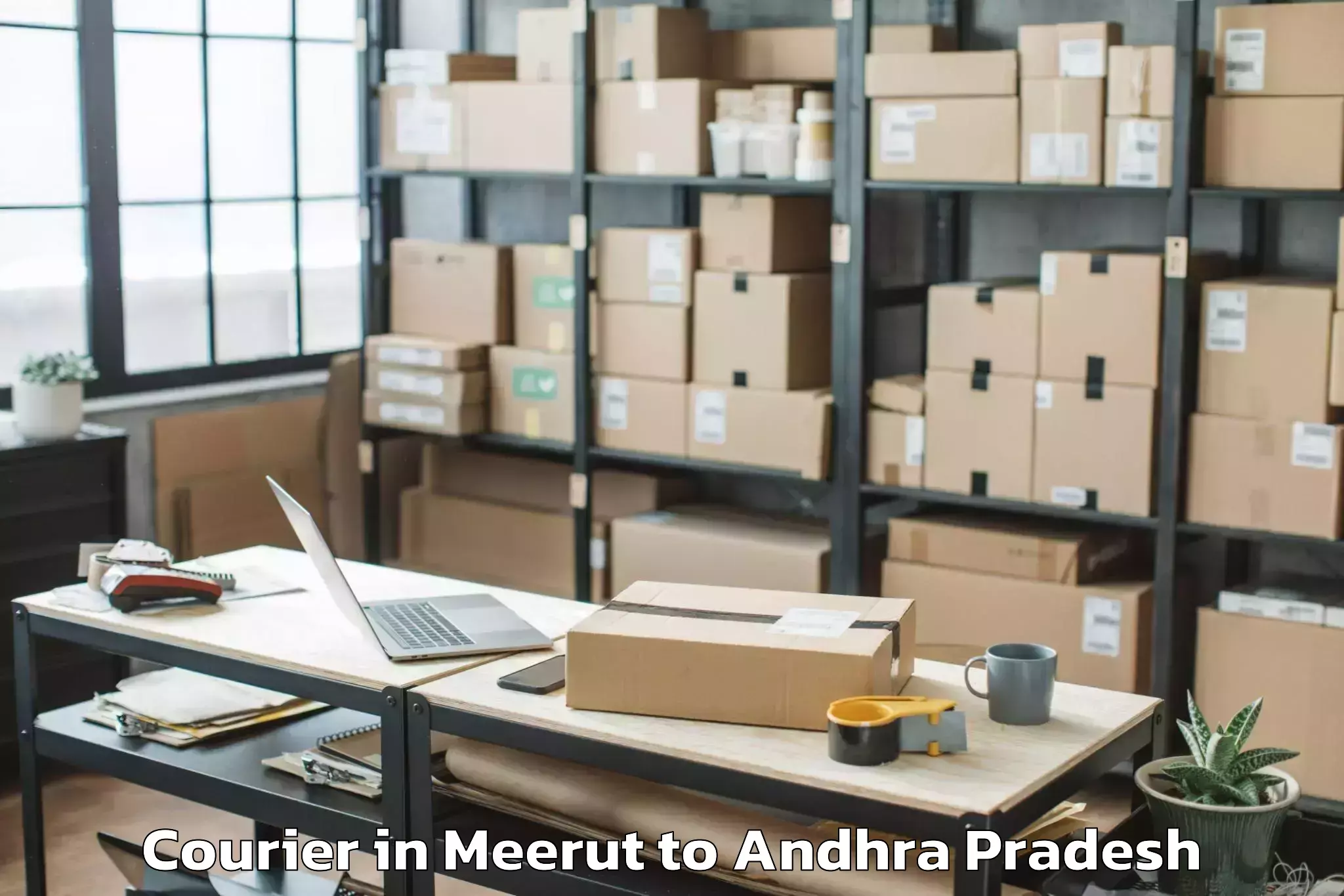 Easy Meerut to Markapur Courier Booking